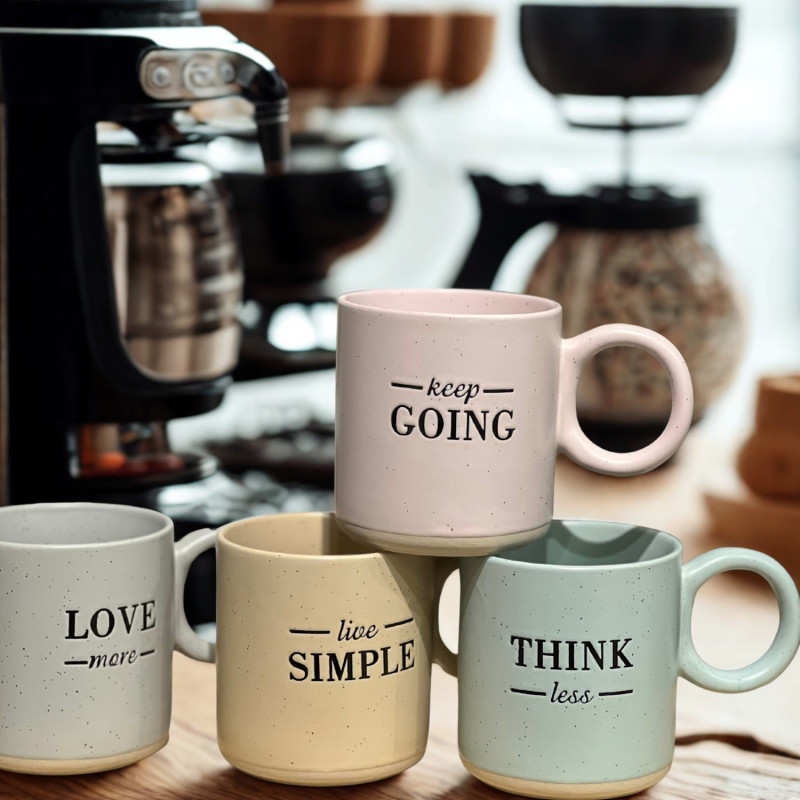 Mugg Blå Think Less 35 cl