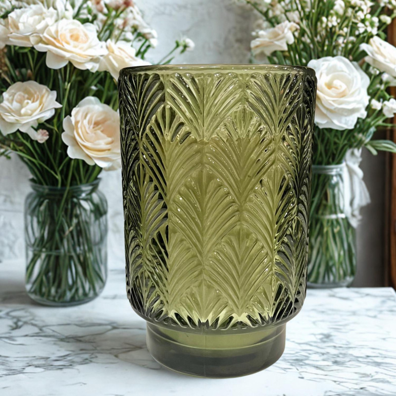 Ljus Glaskopp 13 cm Grön