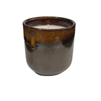 Ljus Keramik Brunt 9 cm