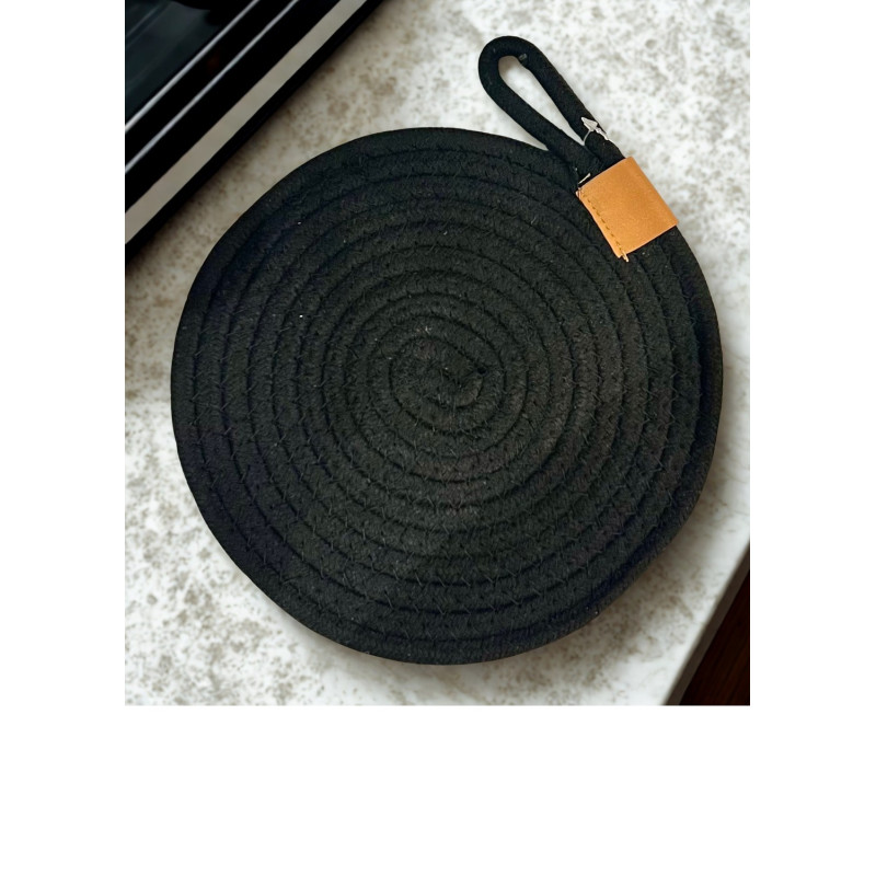 Underlägg Grytunderlägg Textil Svart