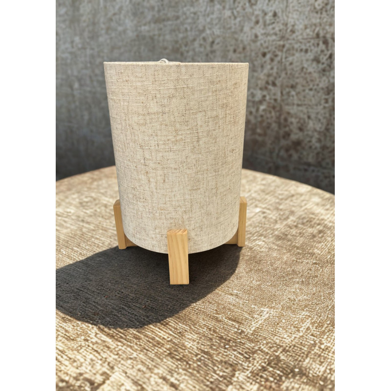 Bordslampa Lampa Trä/Textil 24 cm