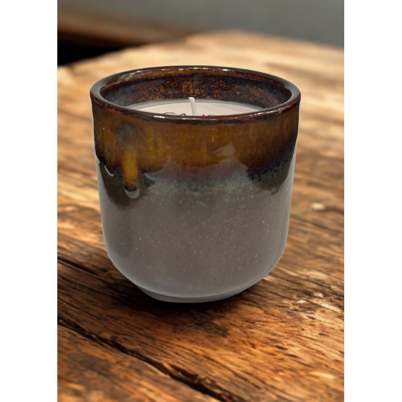 Ljus Keramik Brunt 9 cm