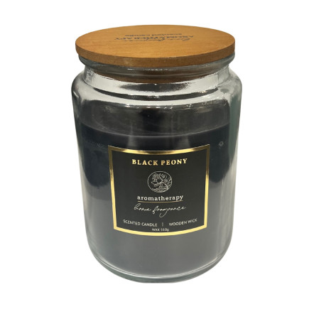 Doftljus Black Snakemod Wooden Wick