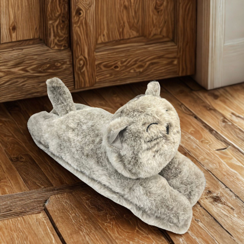 Dörrstopp Dekoration Katt Grå