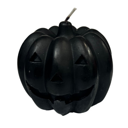 Ljus Pumpa Halloween Svart 7 cm