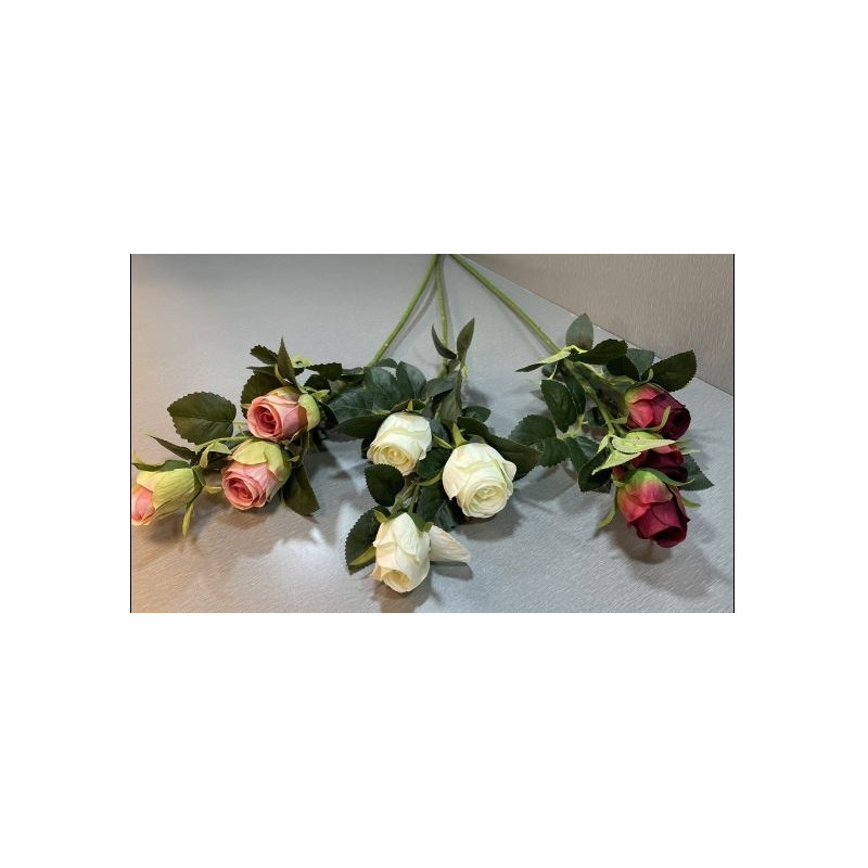 Ros Bukett 3 rosor Röd 56 cm