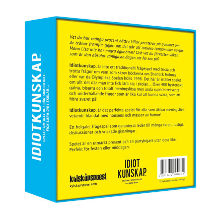Spel "Idiotkunskap Sällskapsspel