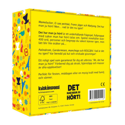 Spel "Det har man ju hört" Sällskapsspel