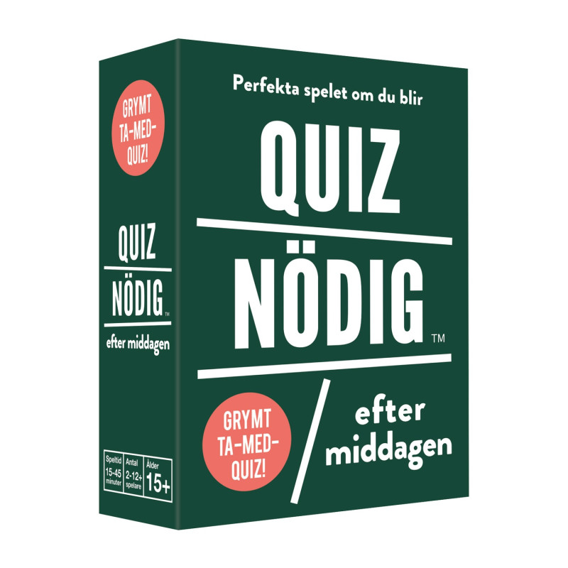 Spel "Quiz Nödig - efter middagen" Sällskapsspel