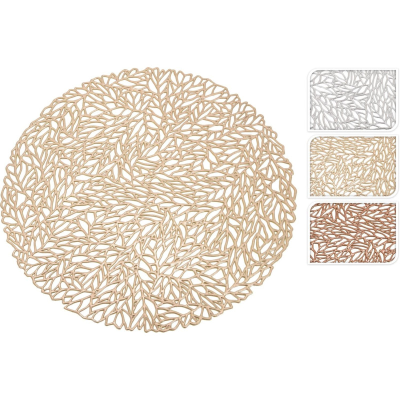 Underlägg Runt Koppar 38 cm 4-pack