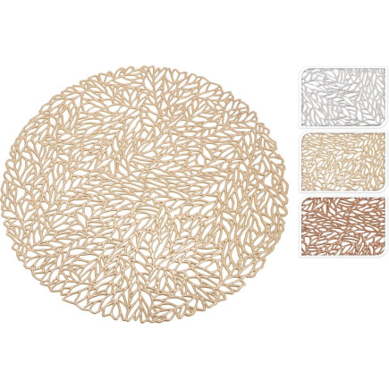 Underlägg Runt Koppar 38 cm 4-pack