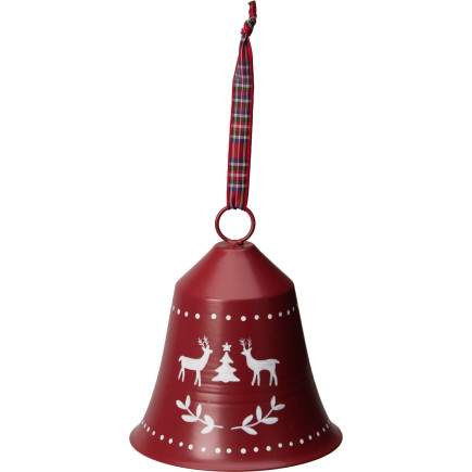 Klocka Jul Bjällra Vit Snöflingor 15 cm