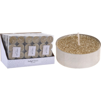 Ljus Värmeljus Guld 8-pack