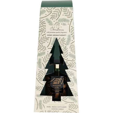 Aromaset Doftpinnar/Rumsdoft Doftljus Mistletoe Fir 80 ml