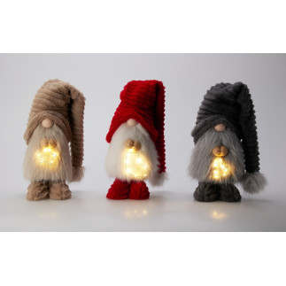 Tomte LED-belysning 65 cm Beige