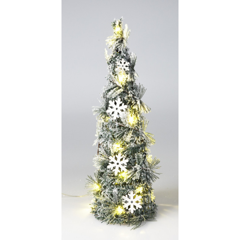 Julkon med Snö LED-belysning Belysning Timer 40 cm