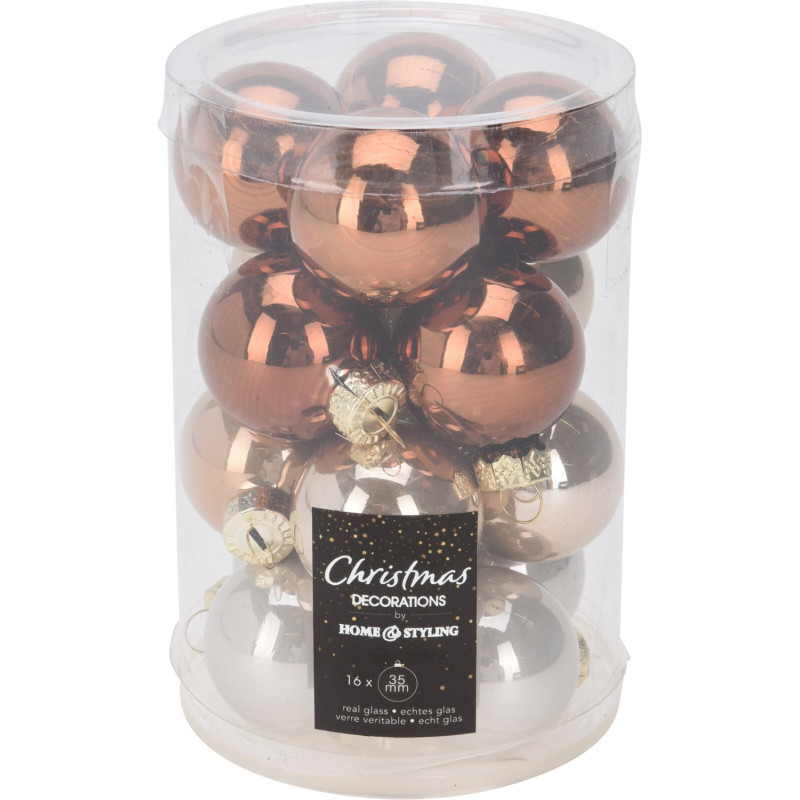 Julgranskulor Mocca 16-pack