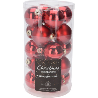 Julgranskulor Röda 20-pack