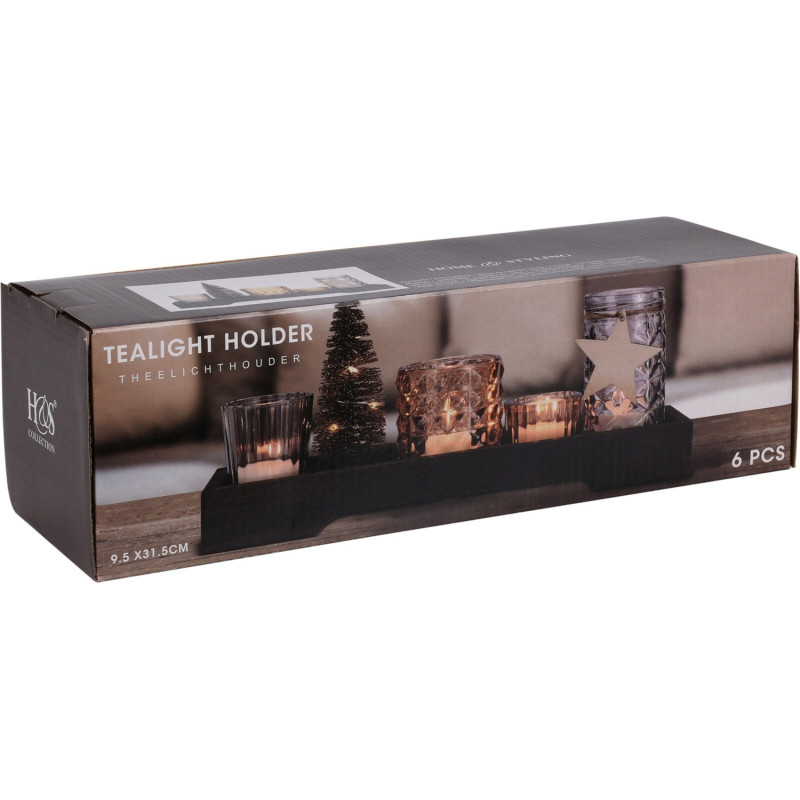 Jul Set Presentförpackning Lyktor Värmeljus 6 delar