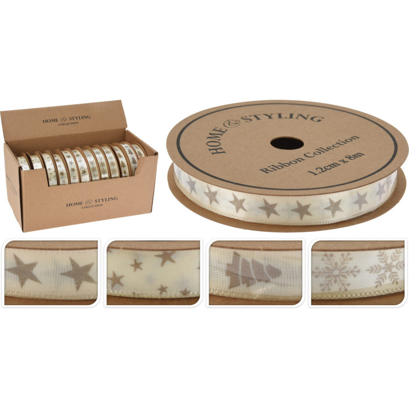 Band Textil Vitt Jul 8 meter