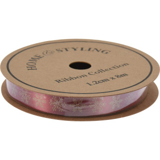 Band Textil Rött Jul 8 meter