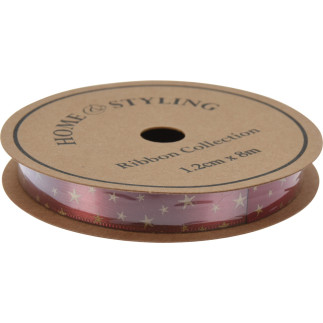 Band Textil Rött Jul 8 meter