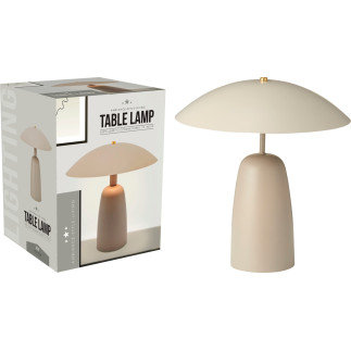 Bordslampa Beige Lampa Metall 31 cm