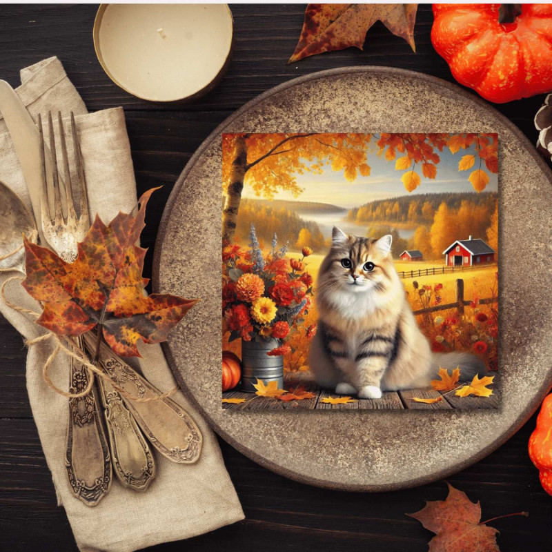 Servetter Höst Katt 20-pack