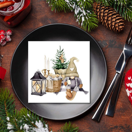 Servetter Hemtrevlig Jul 33x33 cm 20-pack