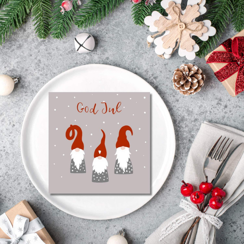 Servetter Julvätte 33x33 cm 20-pack
