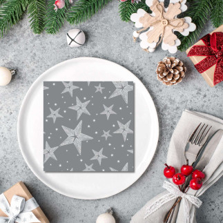 Servett Stjärnor Grå 20-pack Servett Stjärnor Grå 20-pack