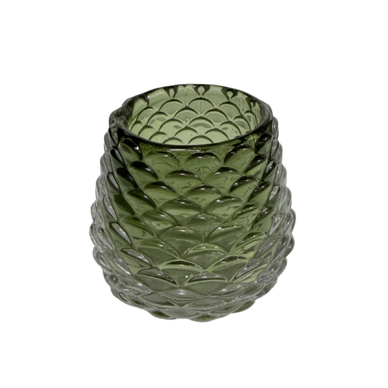 Ljuskopp Glas Grön 8,5 cm