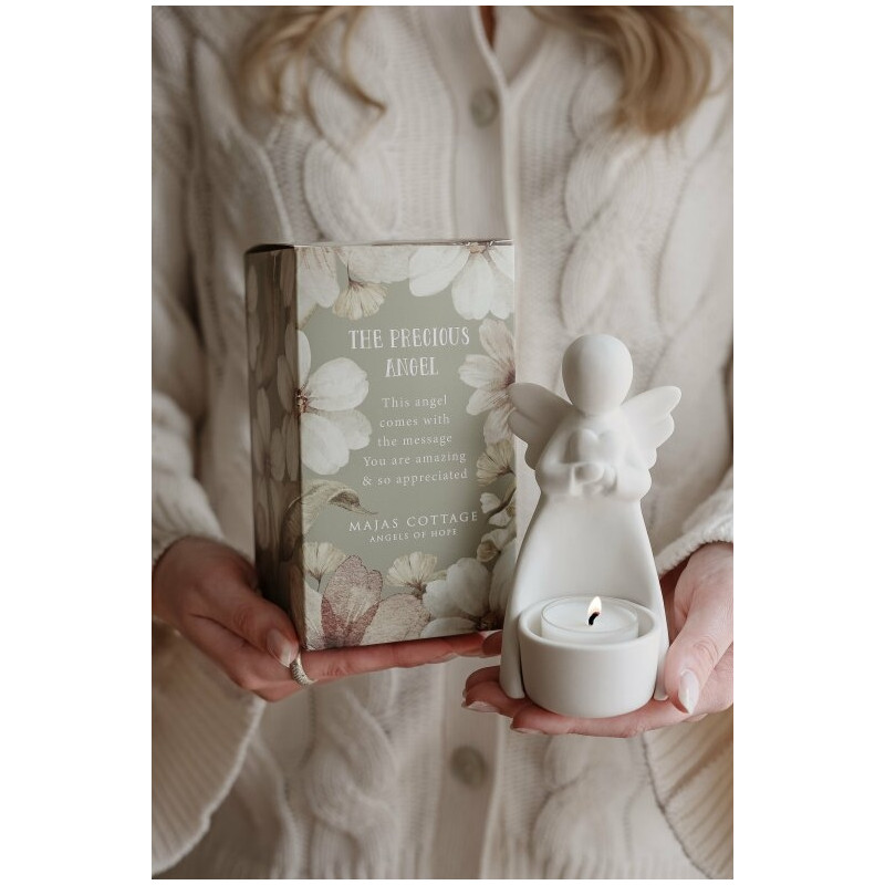 Majas Cottage Ängel Ljushållare Värdefull Gåvobox 