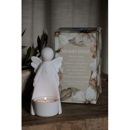 Majas Cottage Ängel Ljushållare Vänskap Gåvobox 