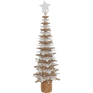 Julgran Gran Trä Mönstrad Slät 40 cm