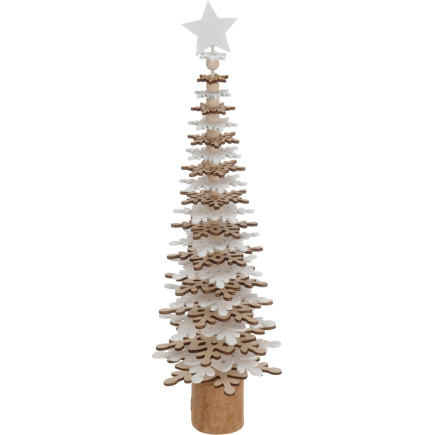 Julgran Gran Trä Mönstrad Slät 40 cm