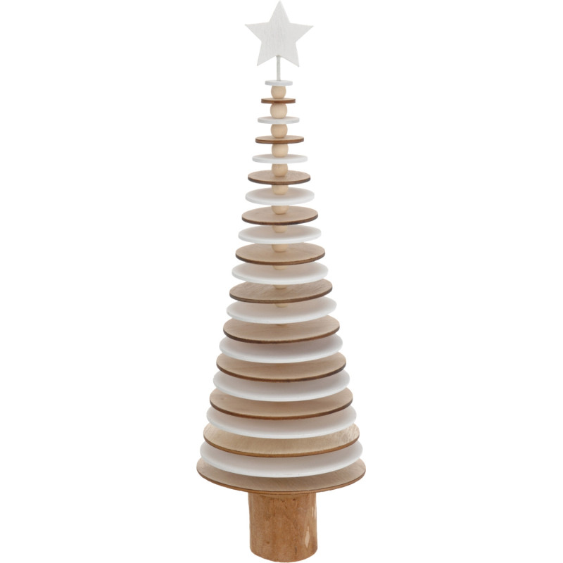 Julgran Gran Trä Mönstrad Slät 40 cm