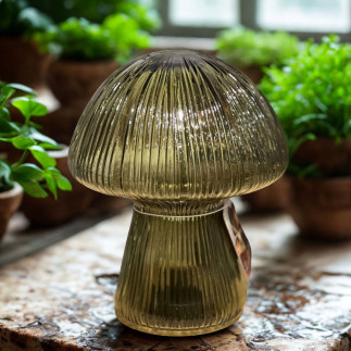 Bordslampa Lampa LED Svamp Grön Orange Brun 25 cm