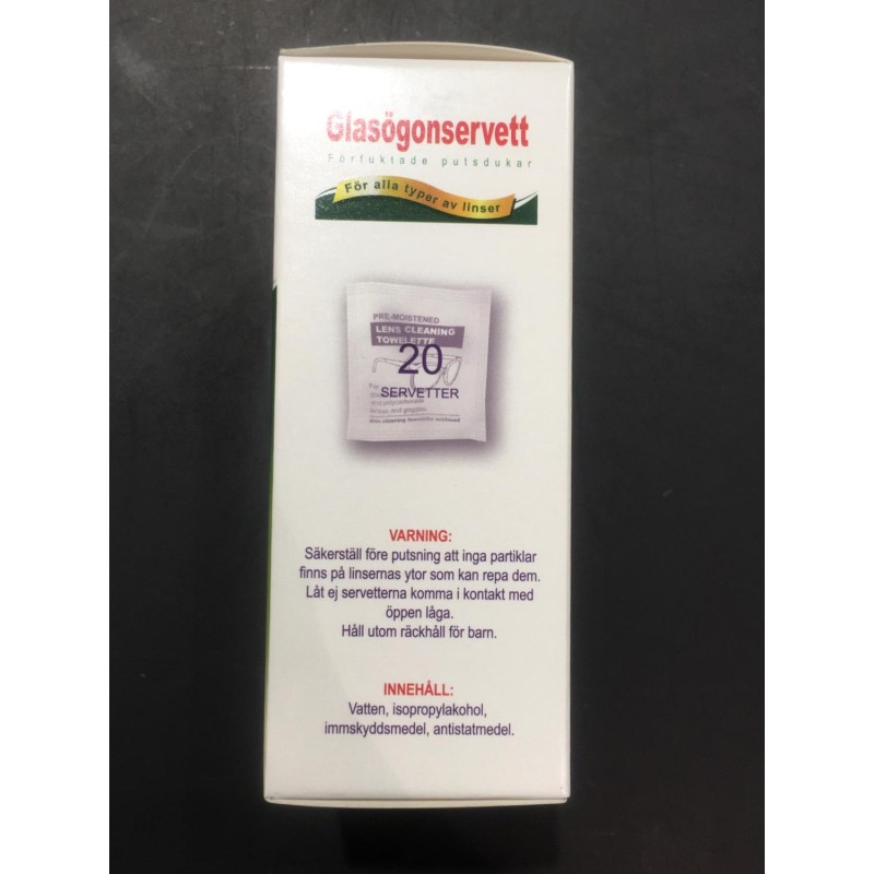 Våtservett Glasögon 120-p glasögonservetter Våtservett Glasögon 120-p glasögonservetter