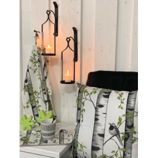 Vägglykta 2-pack smide 43cm lampett svart ljuslykta blockljus Vägglykta 2-pack smide 43cm lampett svart ljuslykta blockljus