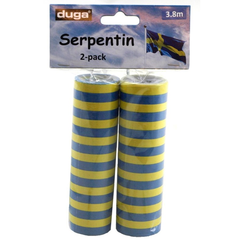 Serpentin Blå/Gul 2-pack Serpentin Blå/Gul 2-pack