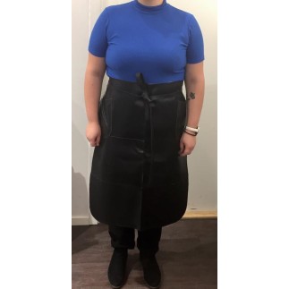 Skinnförkläde Midjemodell Skinn svart förkläde Skinnförkläde Midjemodell Skinn svart förkläde