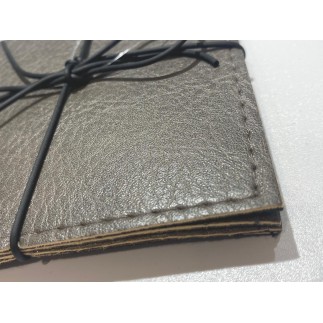 Glasunderlägg grå läderlook 4-pack