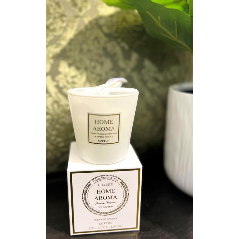 Doftljus Cotton glasburk Presentask vit Doftljus Cotton glasburk Presentask vit