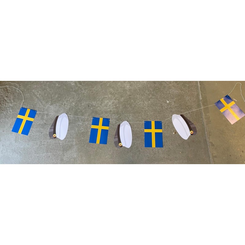 Flaggspel Student 4 meter girland