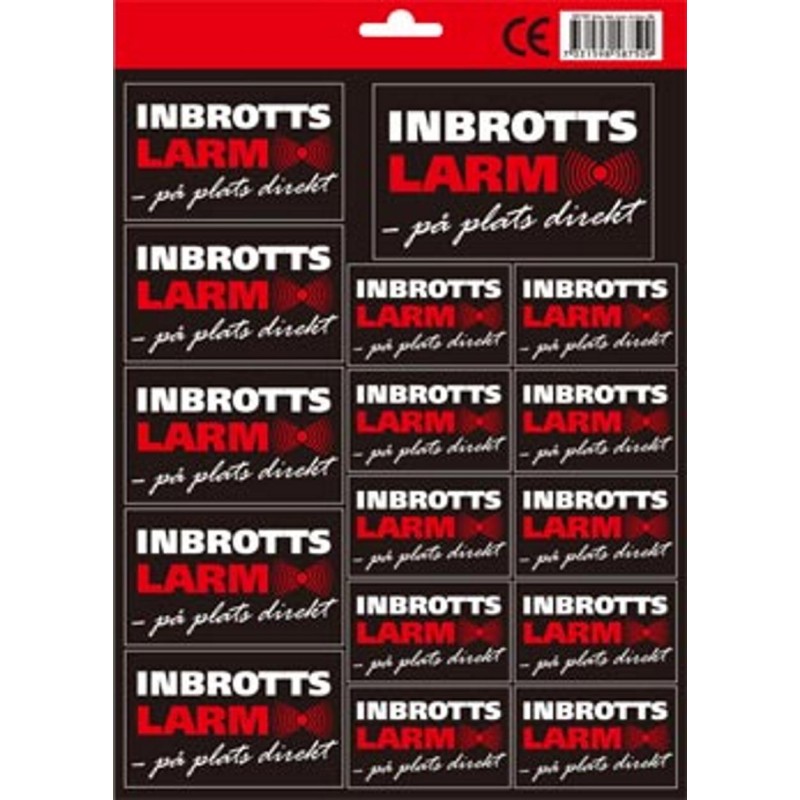 Stickers Larmdekal klister larm inbrottslarm Stickers Larmdekal klister larm inbrottslarm