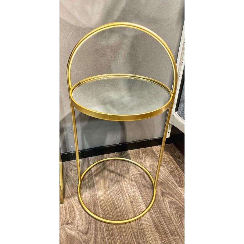 Bord glas/metall  Guld H71 cm