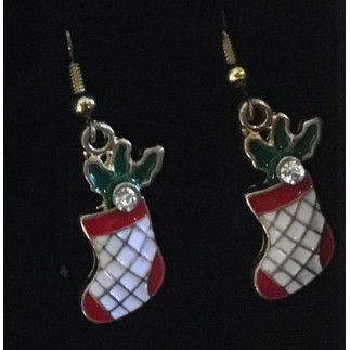 Örhänge Jul Tomte Snögubbe Gran Kula Julstrumpa Örhänge Jul Tomte Snögubbe Gran Kula Julstrumpa