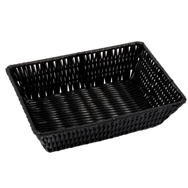 Brödkorg Korg svart flätad 19x26 cm Brödkorg Korg svart flätad 19x26 cm