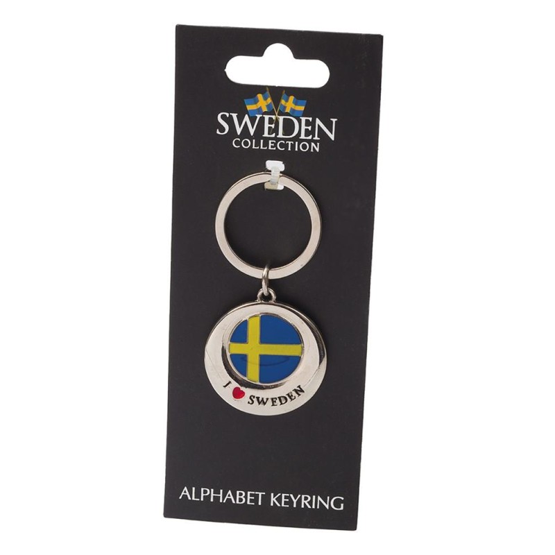 Nyckelring Souvenir Flagga I Love Sweden Nyckelring Souvenir Flagga I Love Sweden